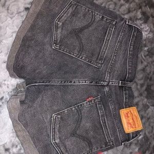 Black Levi jean shorts